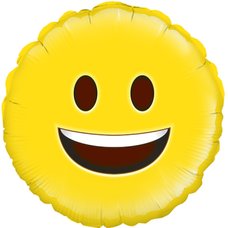 Stort smil emoji - Giv en ballon