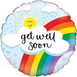 Get well soon sol & regnbue - Giv en ballon