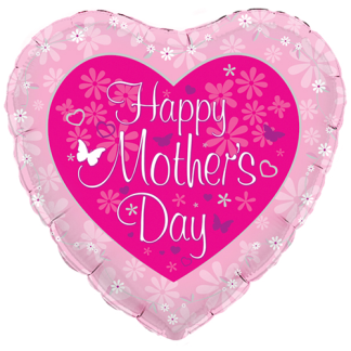 Butterfly Heart Mothers Day - Giv en ballon