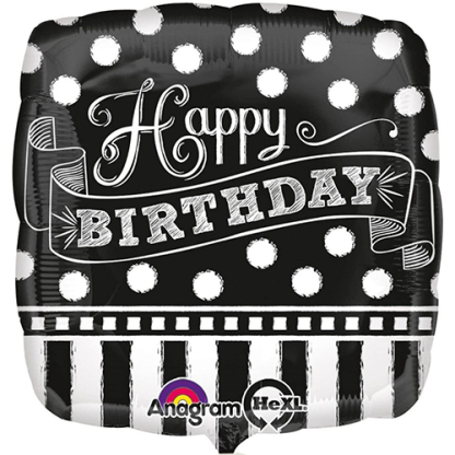 Happy Birthday Black White