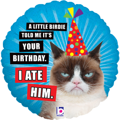 Grumpy Cat Birthday - Giv en ballon