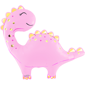 Lyserød dino - Giv en ballon