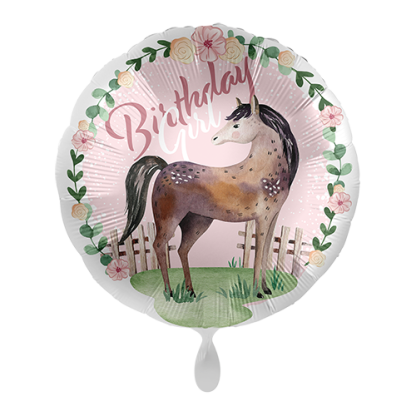 Charming Horse Happy Birthday - Giv en ballon