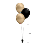 Nytaar-bordbuket-3balloner-guld-sort